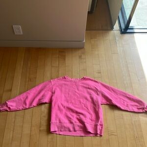 Hot pink crewneck hoodie